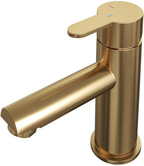 Brauer Gold Edition wastafelkraan - hendel 4 - geborsteld goud PVD