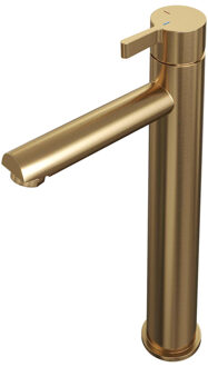 Brauer Gold Edition wastafelkraan verhoogd - hendel 2 - geborsteld goud PVD