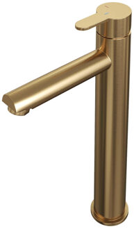 Brauer Gold Edition wastafelkraan verhoogd - hendel 4 - geborsteld goud PVD