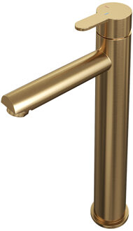 Brauer Gold Edition wastafelkraan verhoogd - hendel 4 - geborsteld goud PVD