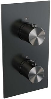Brauer Gunmetal Edition - 3 Weg - Inbouwthermostaat - In/afbouwdelen - Gunmetal Geborsteld PVD