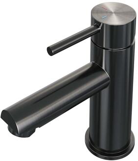Brauer Gunmetal Edition Lage Opbouw Wastafelmengkraan Model A Gunmetal Geborsteld PVD