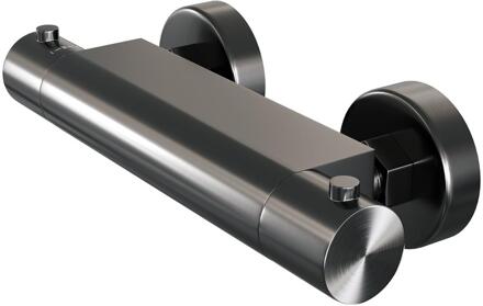 Brauer Gunmetal Edition - Opbouw Douche Thermostaatkraan - Gunmetal Geborsteld PVD