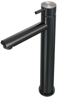 Brauer Gunmetal Edition Verhoogde Opbouw Wastafelmengkraan Model B Gunmetal Geborsteld PVD