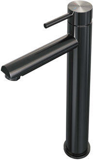 Brauer Gunmetal Edition Wastafelmengkraan opbouw - hoog - model a - PVD - geborsteld gunmetal 5-GM-002 Gunmetal geborsteld PVD (antraciet)