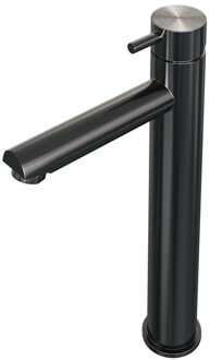 Brauer Gunmetal Edition Wastafelmengkraan opbouw - hoog - model b - PVD - geborsteld gunmetal 5-GM-002-HD5 Gunmetal geborsteld PVD (antraciet)