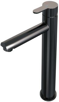 Brauer Gunmetal Edition Wastafelmengkraan opbouw - hoog - model d - PVD - geborsteld gunmetal 5-GM-002-HD4 Gunmetal geborsteld PVD (antraciet)
