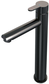 Brauer Gunmetal Edition Wastafelmengkraan opbouw - hoog - model d - PVD - geborsteld gunmetal 5-GM-002-HD4 Gunmetal geborsteld PVD (antraciet)