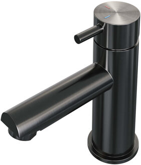 Brauer Gunmetal Edition Wastafelmengkraan opbouw - laag - model b - PVD - geborsteld gunmetal 5-GM-001-HD5 Gunmetal geborsteld PVD (antraciet)