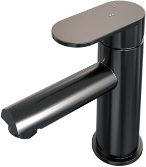 Brauer Gunmetal Edition Wastafelmengkraan opbouw - laag - model C - PVD - geborsteld gunmetal 5-GM-001-HD3 Gunmetal geborsteld PVD (antraciet)