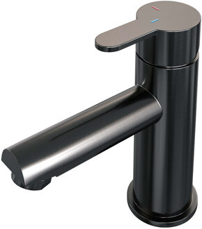 Brauer Gunmetal Edition Wastafelmengkraan opbouw - laag - model d - PVD - geborsteld gunmetal 5-GM-001-HD4 Gunmetal geborsteld PVD (antraciet)
