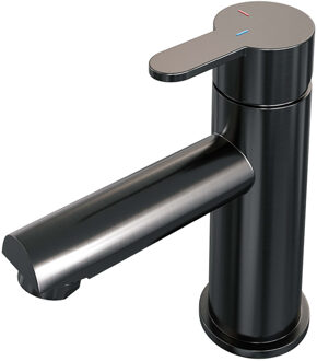 Brauer Gunmetal Edition Wastafelmengkraan opbouw - laag - model d - PVD - geborsteld gunmetal 5-GM-001-HD4 Gunmetal geborsteld PVD (antraciet)