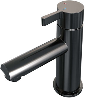 Brauer Gunmetal Edition Wastafelmengkraan opbouw - laag - model E - PVD - geborsteld gunmetal 5-GM-001-HD1 Gunmetal geborsteld PVD (antraciet)