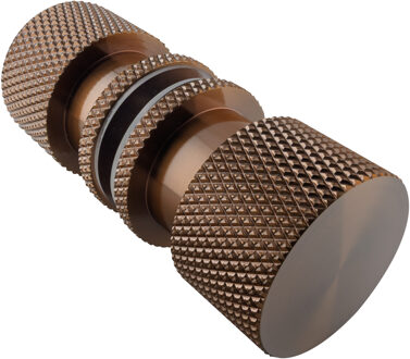 Brauer Handgreep enkelpunts model B Carving tbv glazen deuren PVD koper geborsteld