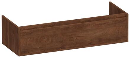 Brauer Hope - Onderkast - 120 cm - met 1 Softclose Lades Greeploos en 2 Sifon Uitsparingen Forest Cacao