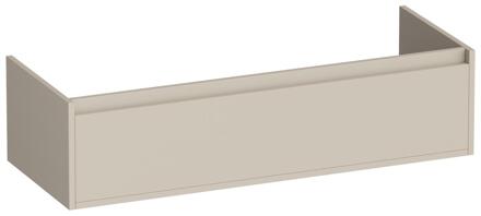 Brauer Hope - Onderkast - 120 cm - met 1 Softclose Lades Greeploos en 2 Sifon Uitsparingen Mat Beige