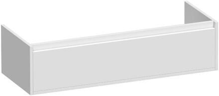 Brauer Hope - Onderkast - 120 cm - met 1 Softclose Lades Greeploos en 2 Sifon Uitsparingen Mat Wit