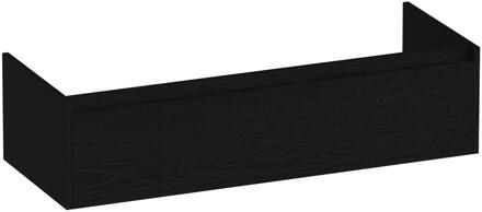 Brauer Hope - Onderkast - 120 cm - met 1 Softclose Lades Greeploos en 2 Sifon Uitsparingen Timber Black
