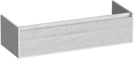 Brauer Hope Wavy - Onderkast - 120 cm - met 1 Softclose Lades Greeploos en 2 Sifon Uitsparingen Forest Seashell