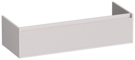 Brauer Hope Wavy - Onderkast - 120 cm - met 1 Softclose Lades Greeploos en 2 Sifon Uitsparingen Mat Zand