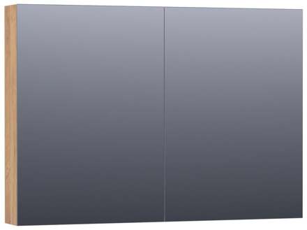 Brauer Impress Deluxe Spiegelkast - 100 cm - met interne en externe Verlichting - 2 Dubbelzijdige Spiegeldeuren - Chateau