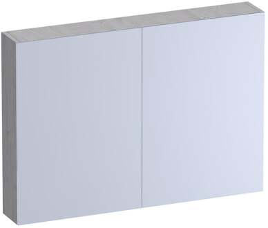 Brauer Impress Deluxe Spiegelkast - 100 cm - met interne en externe Verlichting - 2 Dubbelzijdige Spiegeldeuren - Forest Seashell