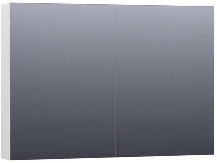 Brauer Impress Deluxe Spiegelkast - 100 cm - met interne en externe Verlichting - 2 Dubbelzijdige Spiegeldeuren - Hoogglans Wit