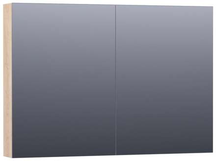 Brauer Impress Deluxe Spiegelkast - 100 cm - met interne en externe Verlichting - 2 Dubbelzijdige Spiegeldeuren - Sunlit