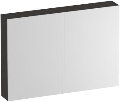 Brauer Impress Deluxe Spiegelkast - 100 cm - met interne en externe Verlichting - 2 Dubbelzijdige Spiegeldeuren - Timber Anthracite