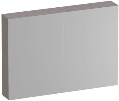 Brauer Impress Deluxe Spiegelkast - 100 cm - met interne en externe Verlichting - 2 Dubbelzijdige Spiegeldeuren - Timber Greige