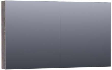 Brauer Impress Deluxe Spiegelkast - 120 cm - met interne en externe Verlichting - 2 Dubbelzijdige Spiegeldeuren - Driftwood