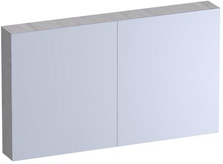 Brauer Impress Deluxe Spiegelkast - 120 cm - met interne en externe Verlichting - 2 Dubbelzijdige Spiegeldeuren - Forest Seashell