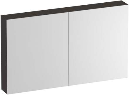 Brauer Impress Deluxe Spiegelkast - 120 cm - met interne en externe Verlichting - 2 Dubbelzijdige Spiegeldeuren - Timber Anthracite