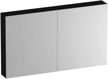 Brauer Impress Deluxe Spiegelkast - 120 cm - met interne en externe Verlichting - 2 Dubbelzijdige Spiegeldeuren - Timber Black