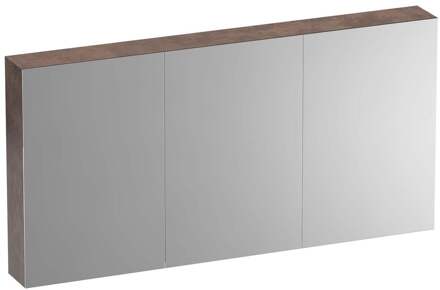 Brauer Impress Deluxe Spiegelkast - 140 cm - met interne en externe Verlichting - 3 Dubbelzijdige Spiegeldeuren - Erosion
