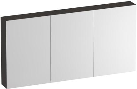 Brauer Impress Deluxe Spiegelkast - 140 cm - met interne en externe Verlichting - 3 Dubbelzijdige Spiegeldeuren - Timber Anthracite
