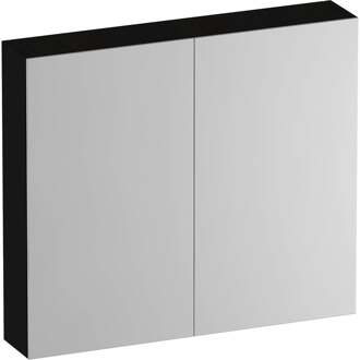 Brauer Impress Deluxe Spiegelkast - 80 cm - met interne en externe Verlichting - 2 Dubbelzijdige Spiegeldeuren - Timber Black