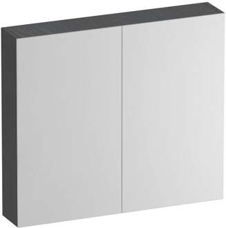Brauer Impress Deluxe Spiegelkast - 80 cm - met interne en externe Verlichting - 2 Dubbelzijdige Spiegeldeuren - Timber Grey