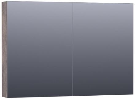 Brauer Impress Spiegelkast 100 cm - zonder Verlichting - Met 2 Dubbelzijdige Spiegeldeuren - Driftwood