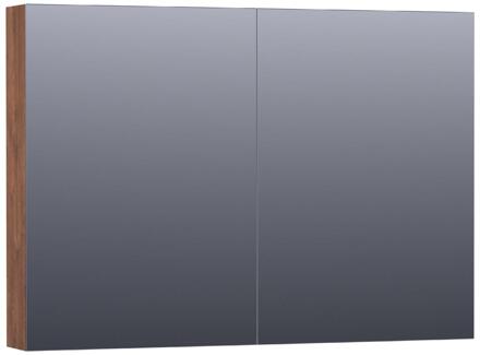 Brauer Impress Spiegelkast 100 cm - zonder Verlichting - Met 2 Dubbelzijdige Spiegeldeuren - Forest Cacao