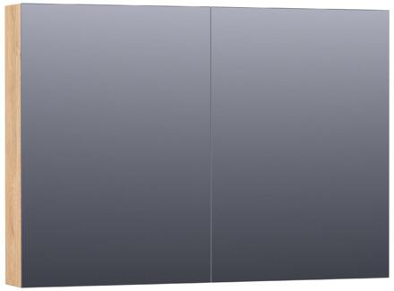 Brauer Impress Spiegelkast 100 cm - zonder Verlichting - Met 2 Dubbelzijdige Spiegeldeuren - Forest Tan