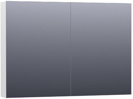 Brauer Impress Spiegelkast 100 cm - zonder Verlichting - Met 2 Dubbelzijdige Spiegeldeuren - Hoogglans Wit