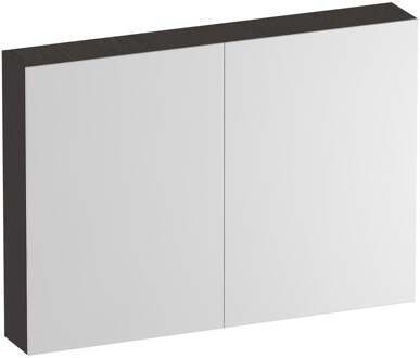 Brauer Impress Spiegelkast 100 cm - zonder Verlichting - Met 2 Dubbelzijdige Spiegeldeuren - Timber Anthracite