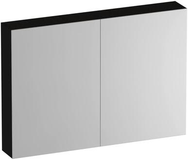Brauer Impress Spiegelkast 100 cm - zonder Verlichting - Met 2 Dubbelzijdige Spiegeldeuren - Timber Black