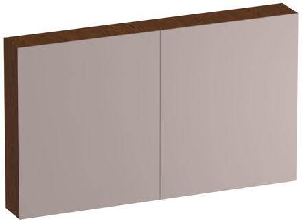 Brauer Impress Spiegelkast 120 cm - zonder Verlichting - Met 2 Dubbelzijdige Spiegeldeuren - Lamellen Eiken Bruin