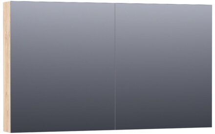 Brauer Impress spiegelkast - 120x70x15cm - zonder verlichting - 2 dubbelzijdige spiegeldeuren - Forest Wheat SK-IM120FW Sahara (Hout)