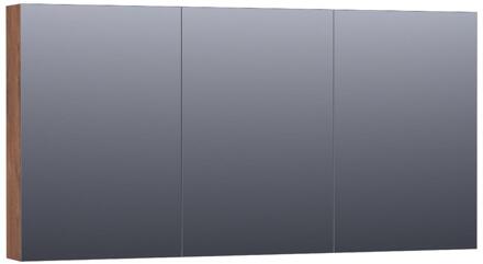 Brauer Impress Spiegelkast 140 cm - zonder Verlichting - Met 3 Dubbelzijdige Spiegeldeuren - Forest Cacao