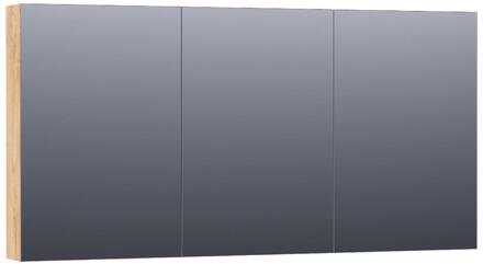 Brauer Impress Spiegelkast 140 cm - zonder Verlichting - Met 3 Dubbelzijdige Spiegeldeuren - Forest Tan