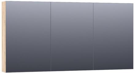 Brauer Impress Spiegelkast 140 cm - zonder Verlichting - Met 3 Dubbelzijdige Spiegeldeuren - Forest Wheat