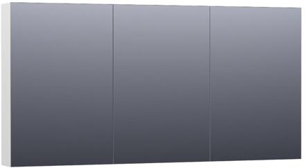 Brauer Impress Spiegelkast 140 cm - zonder Verlichting - Met 3 Dubbelzijdige Spiegeldeuren - Hoogglans Wit